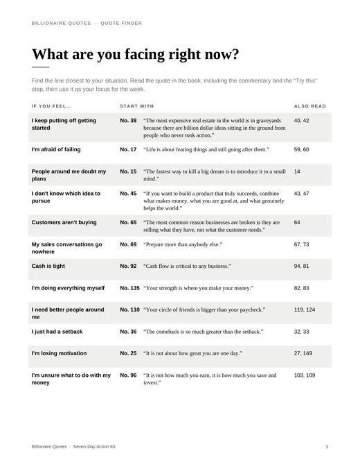 Quote Finder page